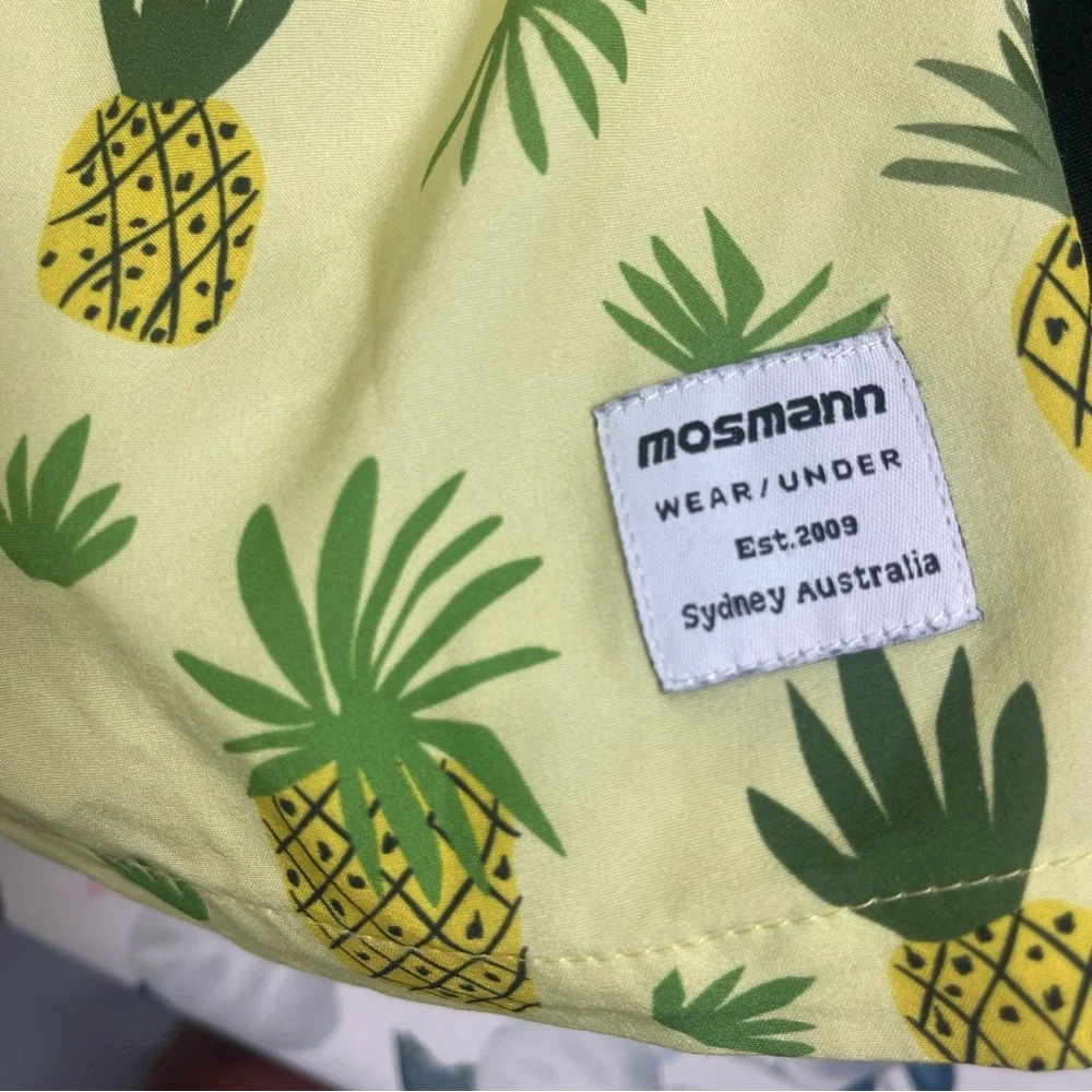 Pineapple Print Swim Trunks